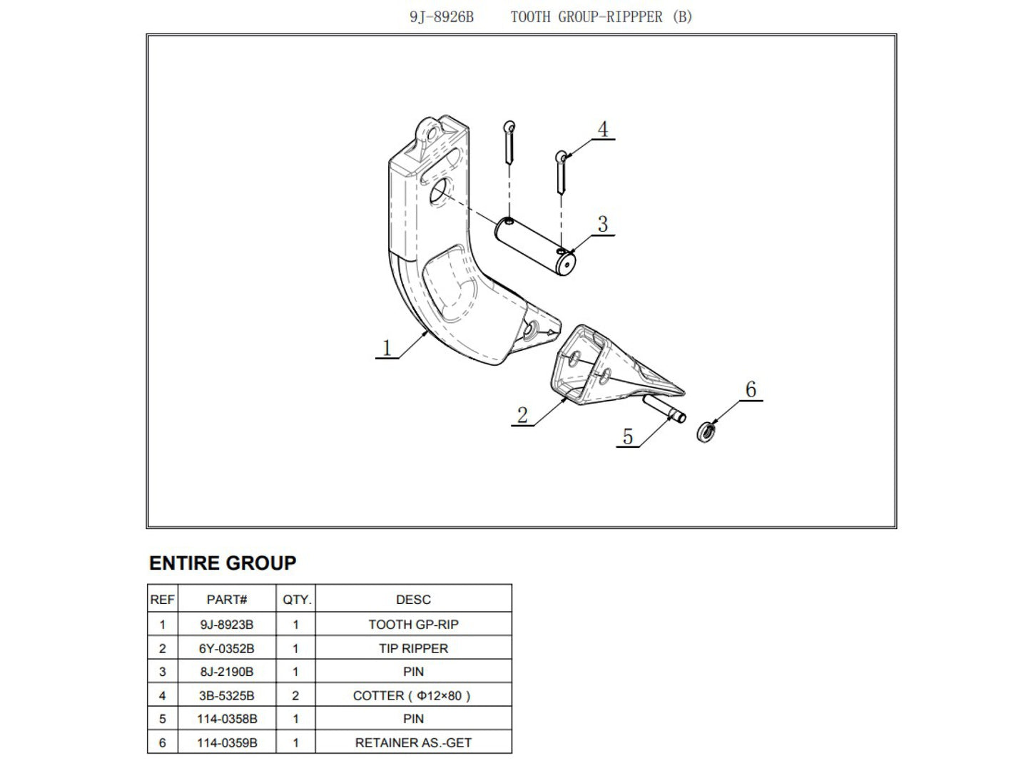 Dozer Ripper fits CAT D6T D6R D6H Bulldozer