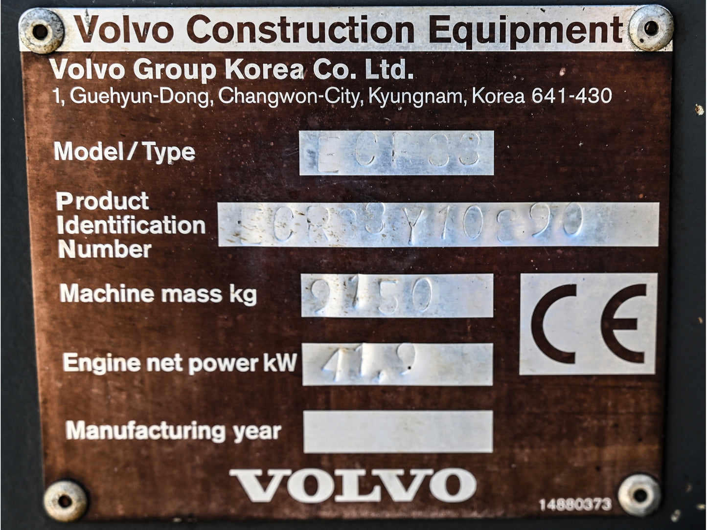 Volvo ECR88 Excavator