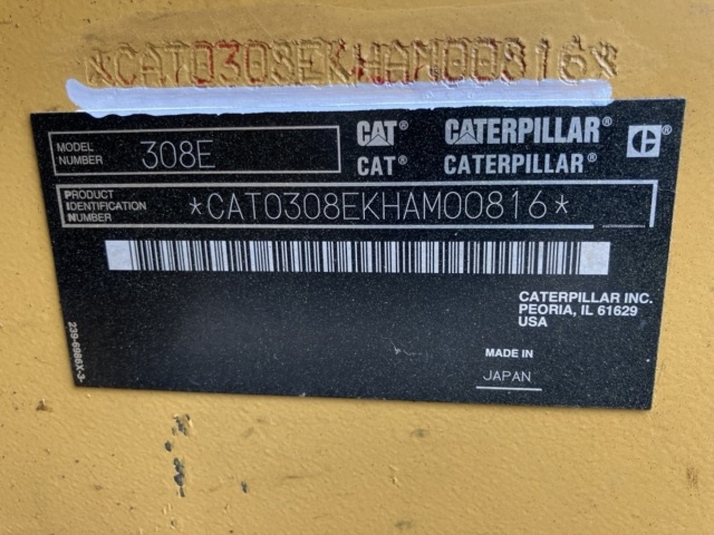 CAT 308E Zero Swing 8T Digger