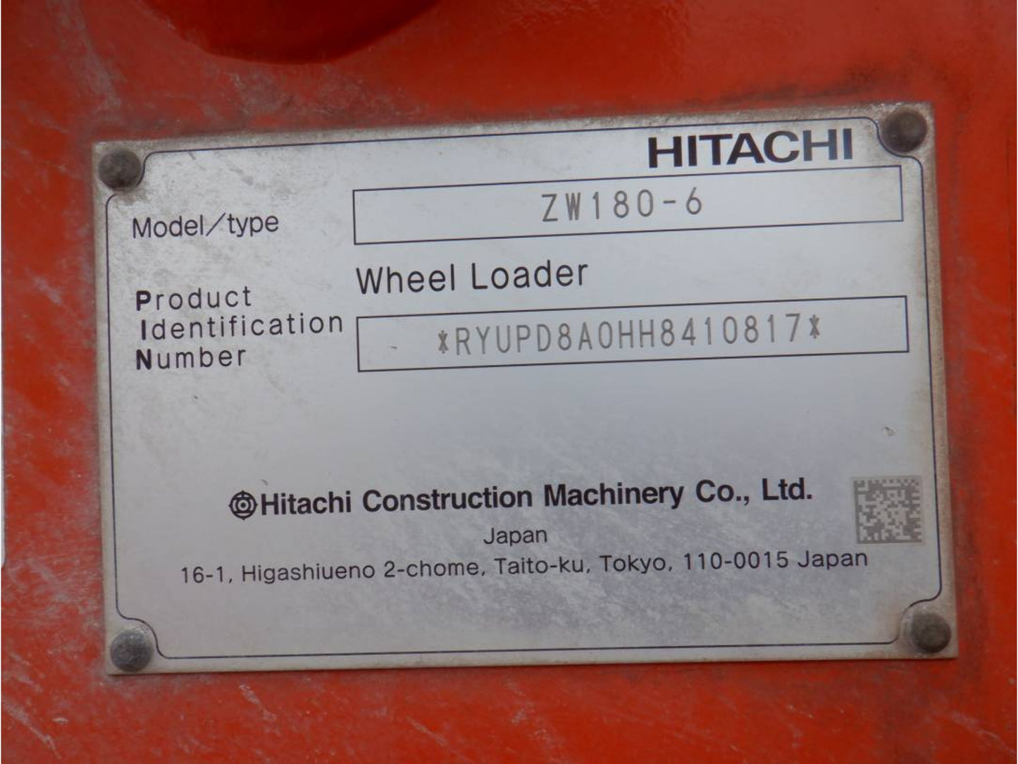 Hitachi ZW180 Wheel Loader Low Hours