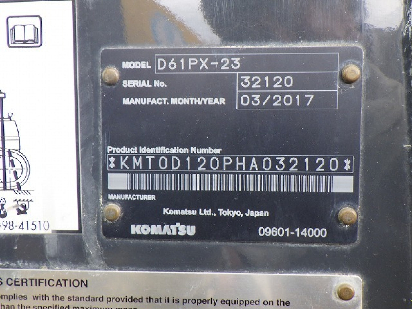 Komatsu D61PX-23 18.6 Ton Dozer