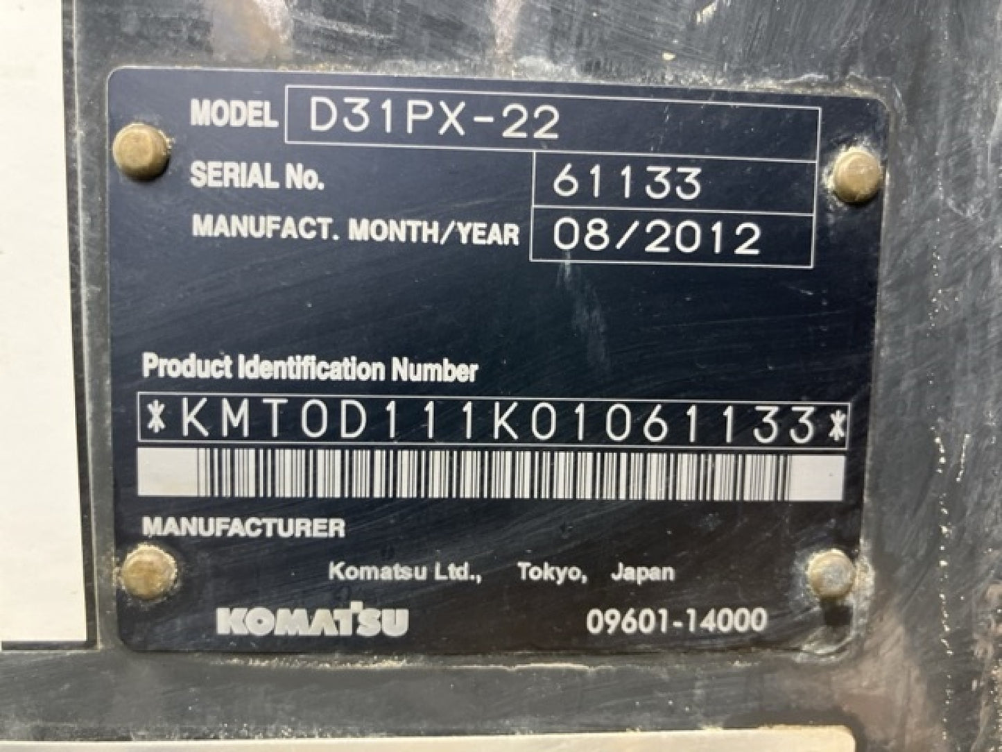 Komatsu D31-PX 8 Ton Dozer