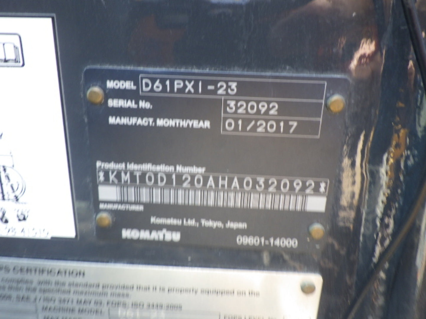 Komatsu D61PX-23 19 Ton Dozer