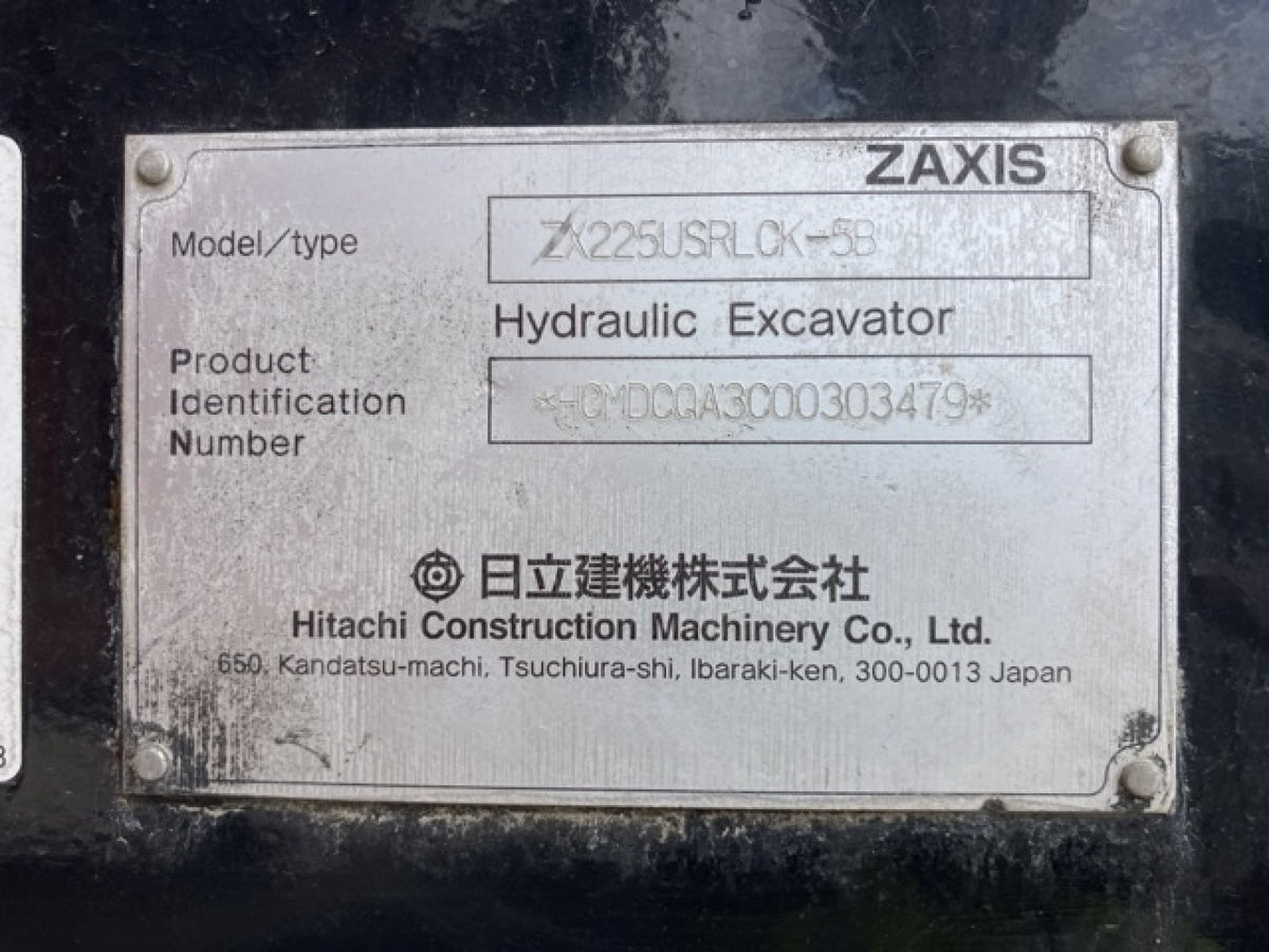 2015 Hitachi ZX225 USRLCK-6 Excavator