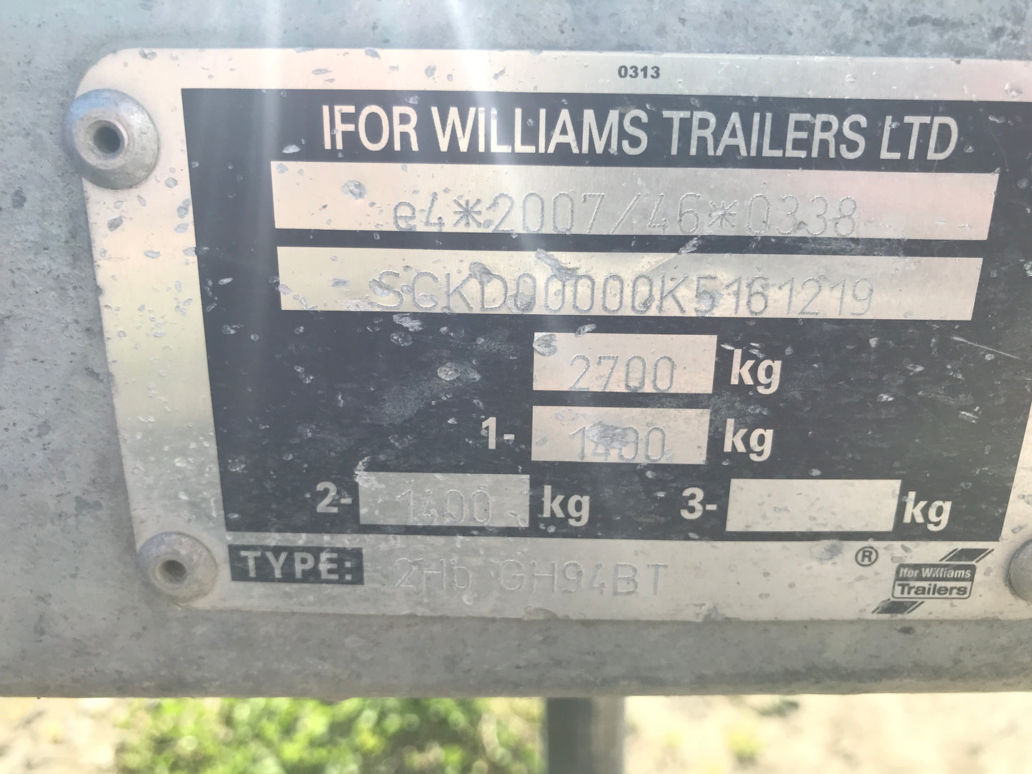2019 Ifor Williams GH94 Plant / Digger Trailer 2.5T