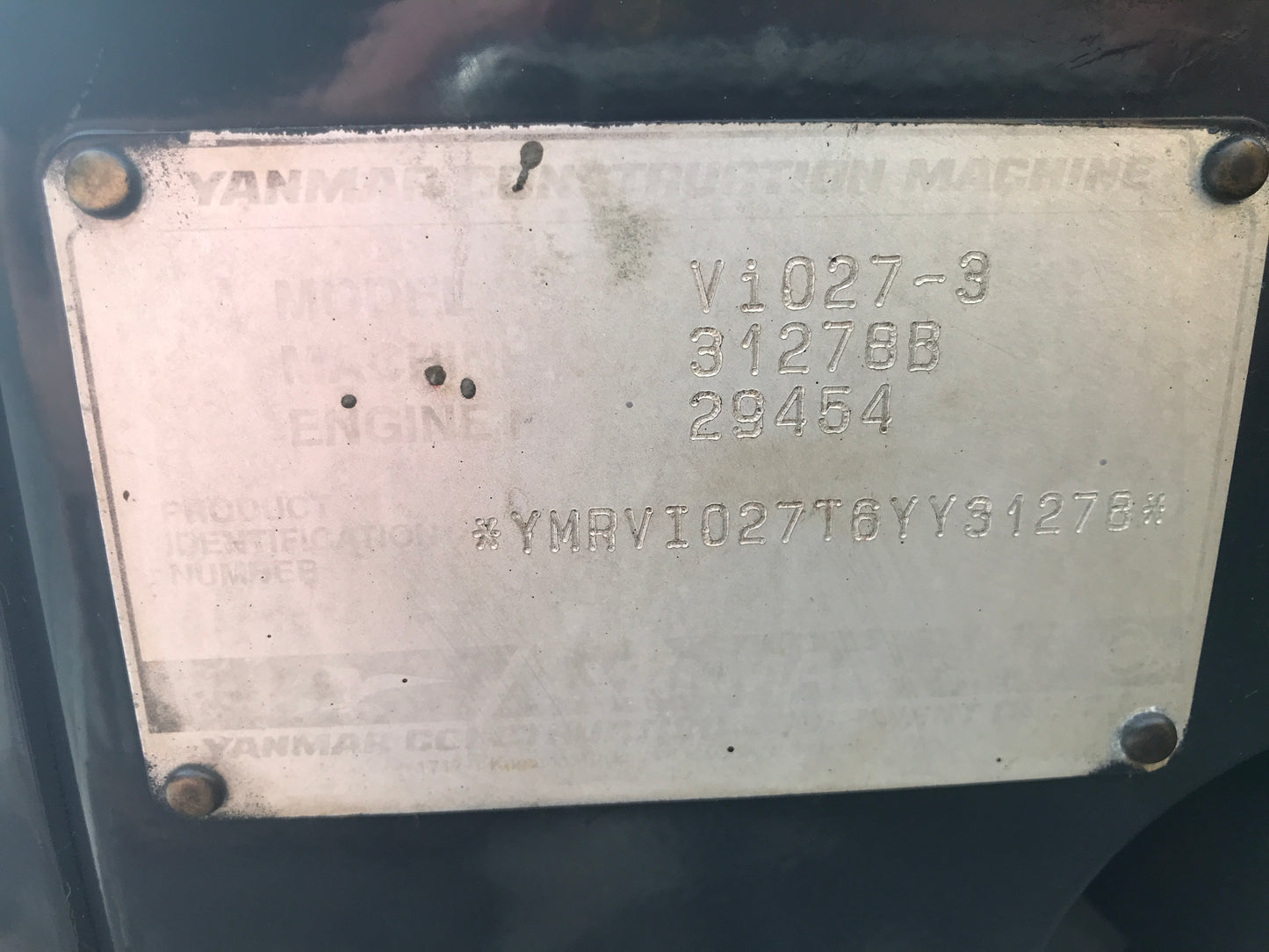 YANMAR VIO27-3 2.7 TON EXCAVATOR, LOW HOURS