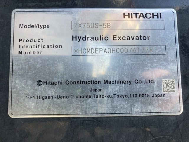 HITACHI ZX75 DIGGER 7.5 Ton LOW HOURS