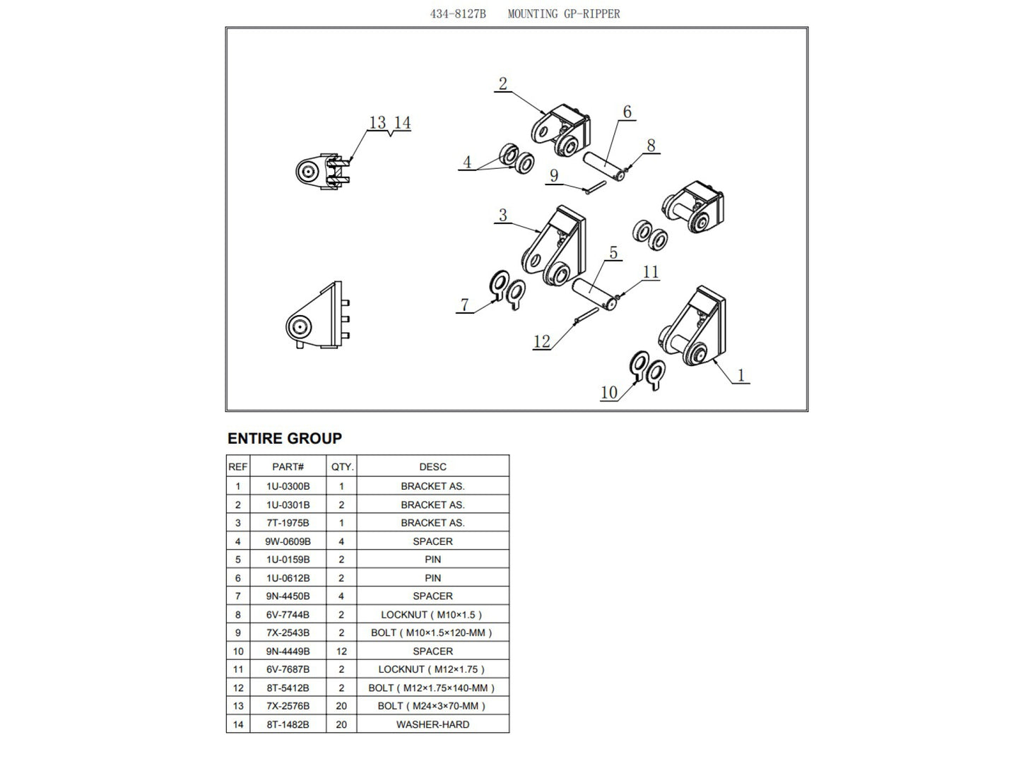 Dozer Ripper fits CAT D6T D6R D6H Bulldozer