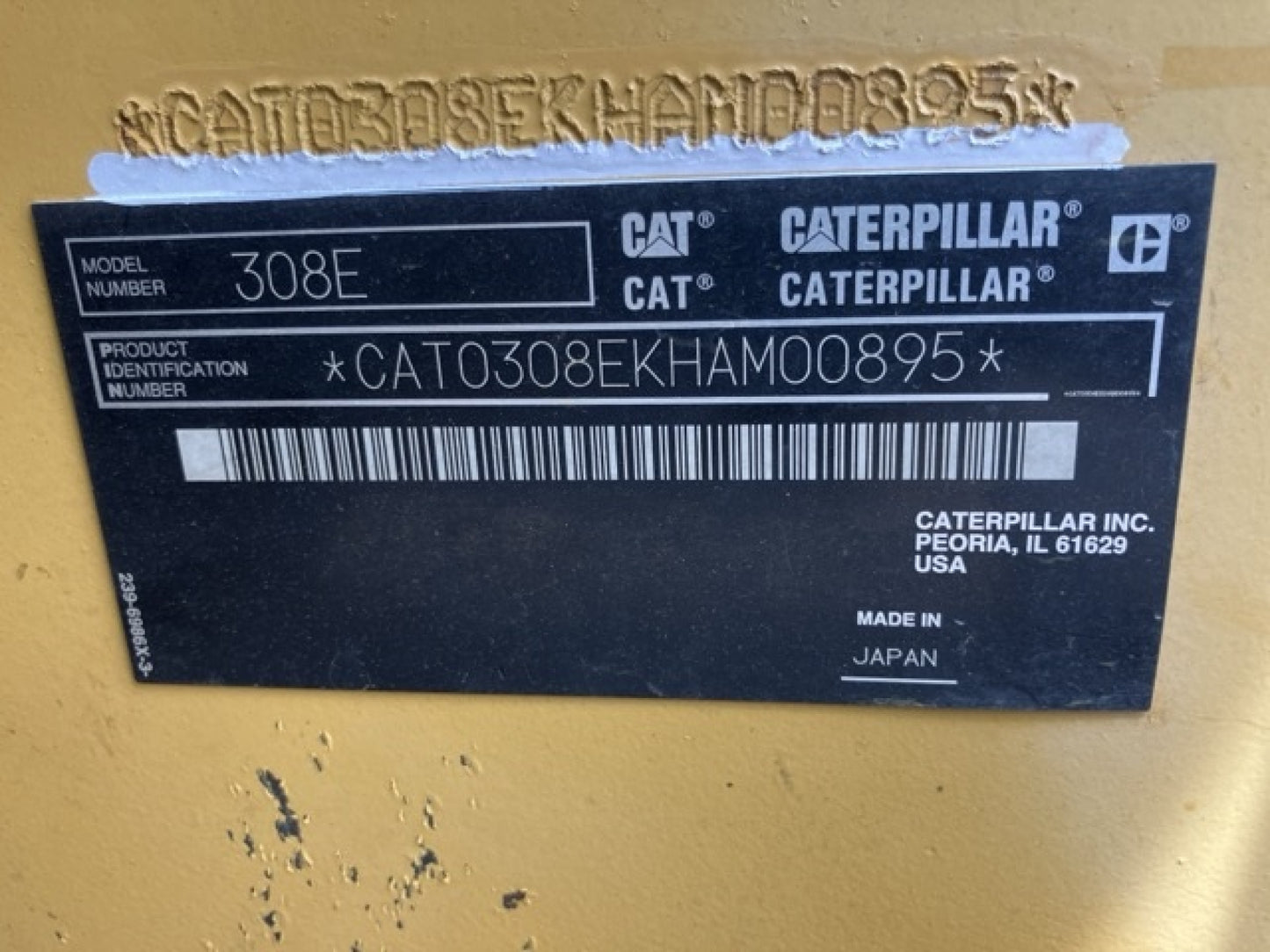 CAT 308E Zero Swing 8T Digger