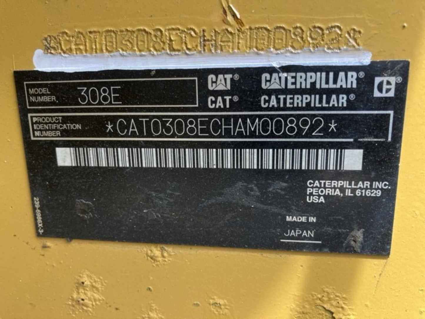 CAT 308E Zero Swing 8T Digger