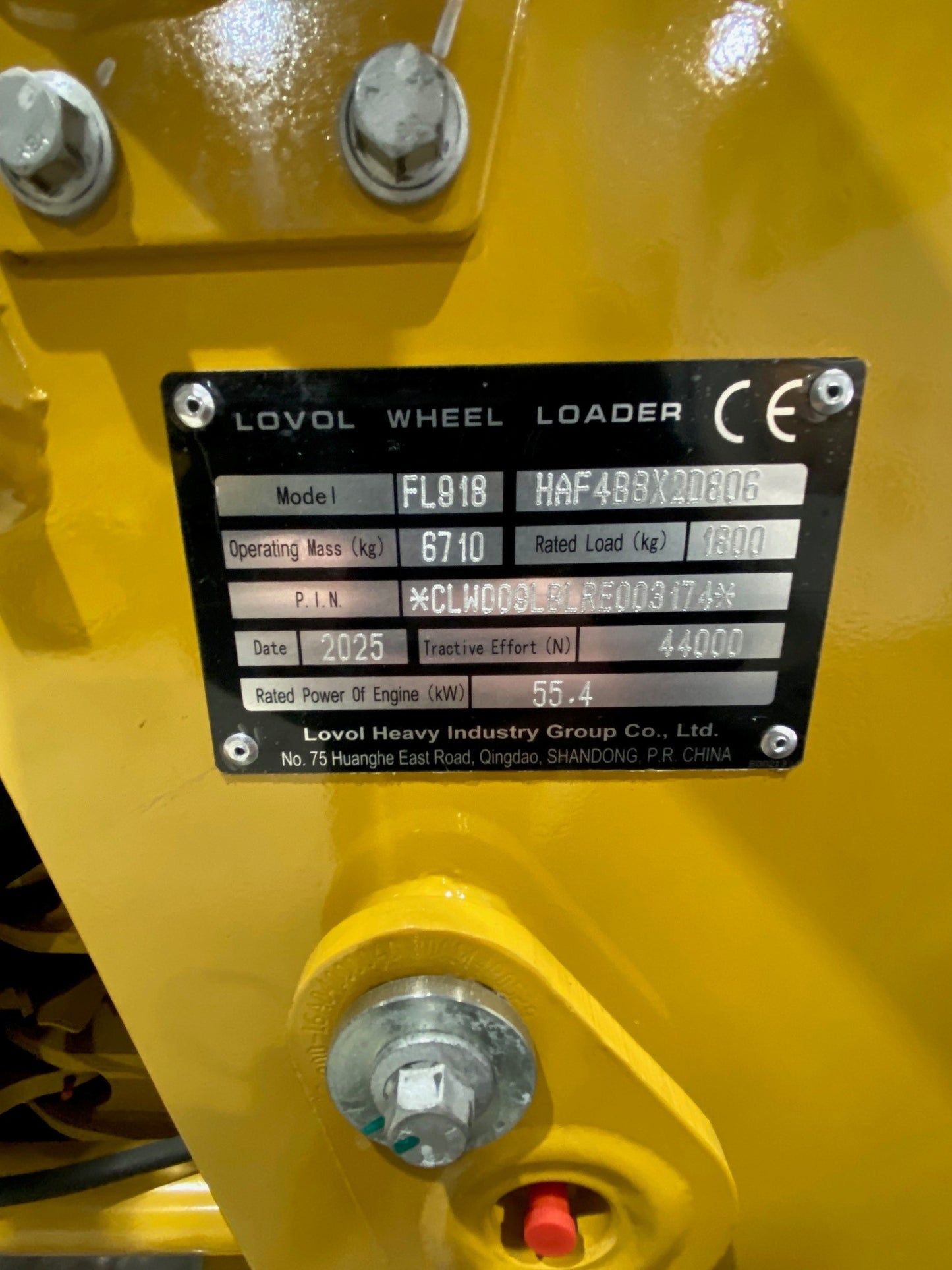 2025 Lovol FL918 Wheel Loader