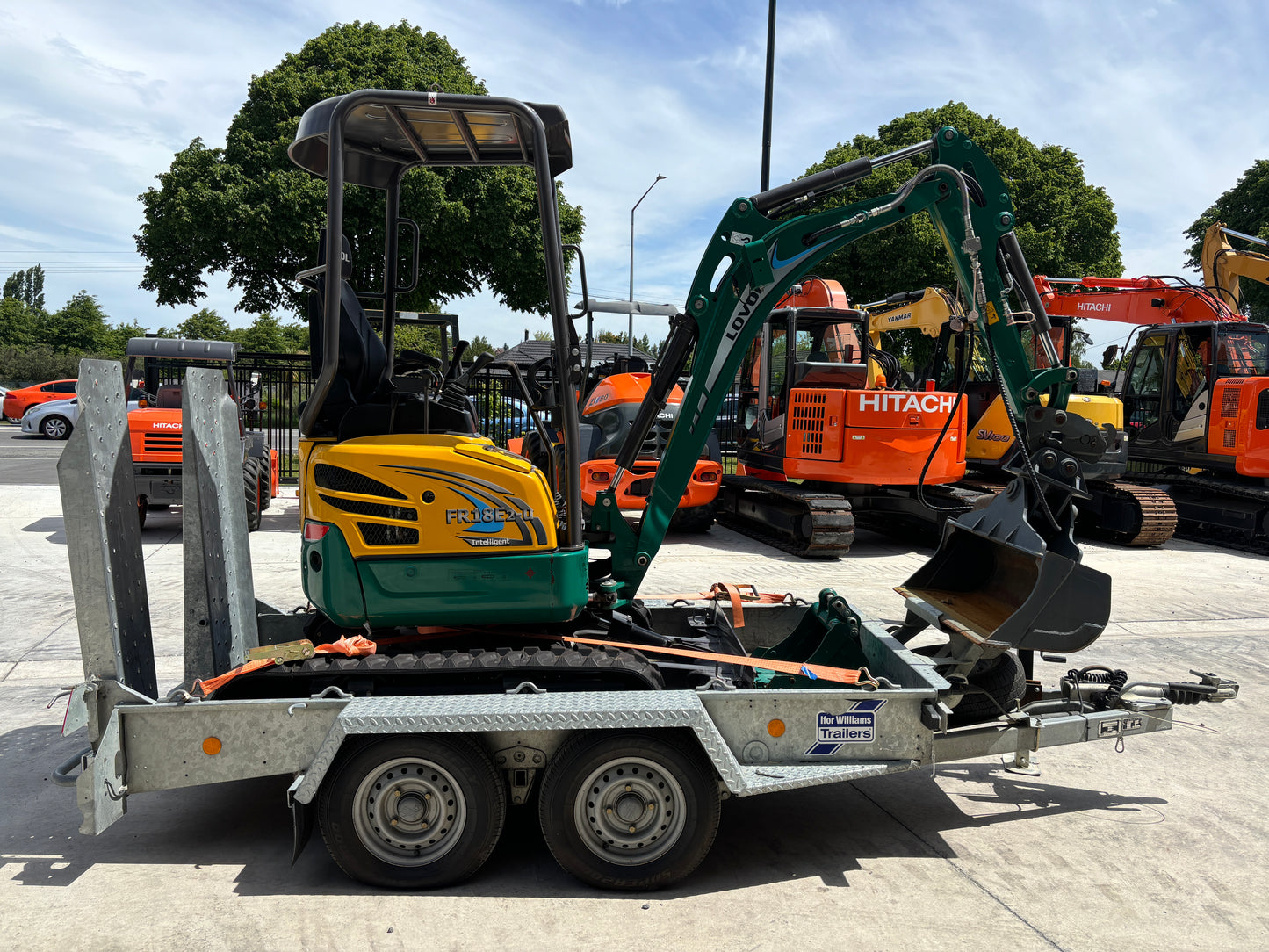 Lovol FR18E2-U Digger 1.8 Ton New & 2.5 Ton Ifor Williams Trailer Combo