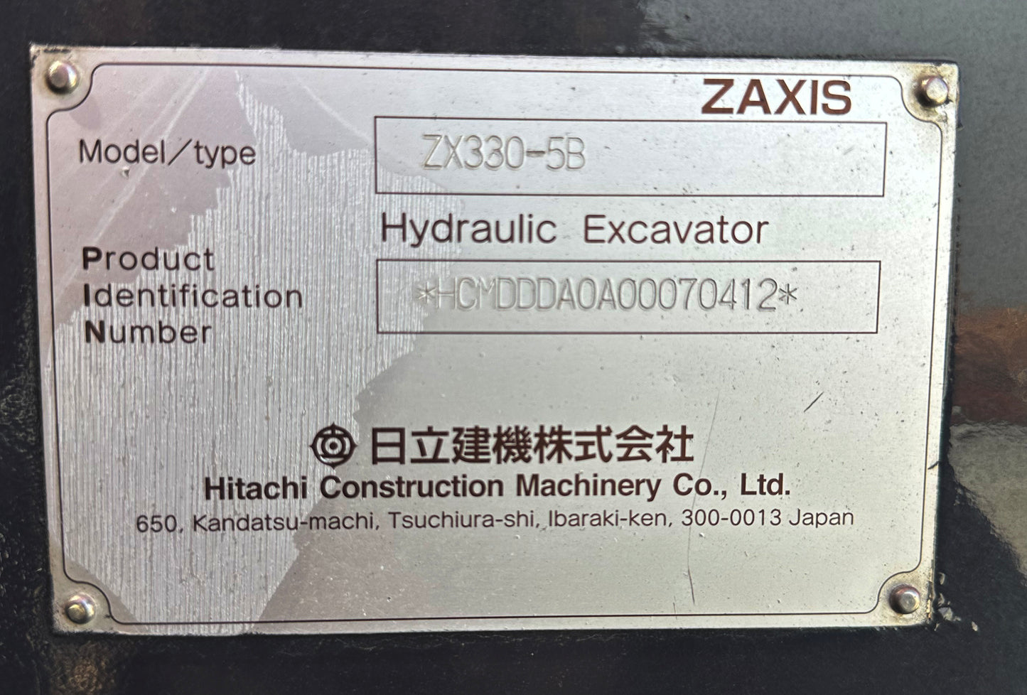 HITACHI ZX330 2013 32 ton Digger