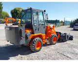 HITACHI LX20-7 LOADER WITH FACTORY HYD POWER SWEEPER ATTACHMENT , LOW HOURS